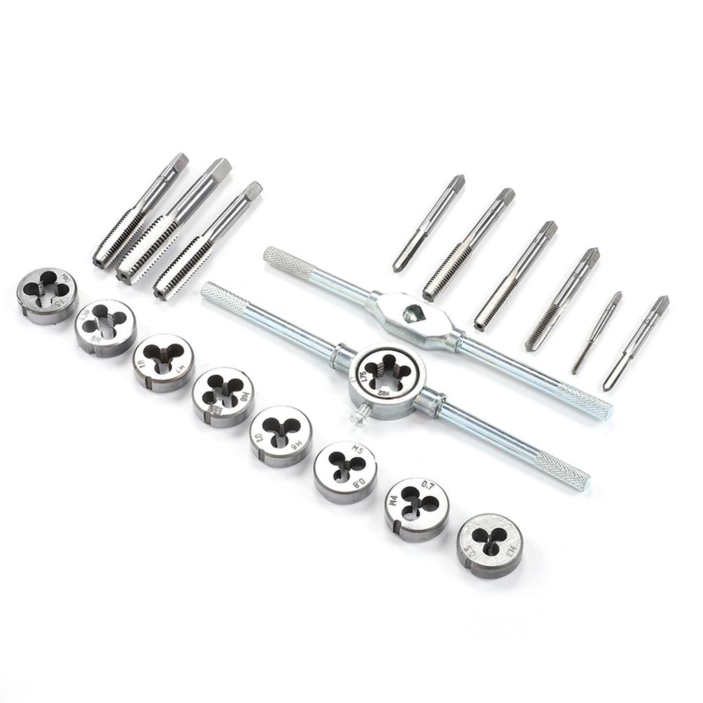 20pcs Metric Thread Tap Die Set Alloy Portable High Hardness Tap Die Hand Tools Set
