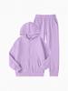 Conjunto de Sudadera Trendy Europeo y Americano para Niños y Niñas - Tallas Mediana y Grande, Múltiples Colores