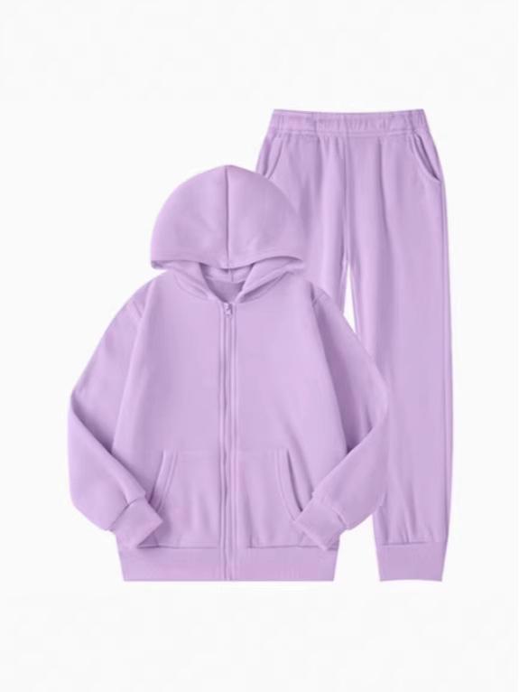 Conjunto de Sudadera Trendy Europeo y Americano para Niños y Niñas - Tallas Mediana y Grande, Múltiples Colores