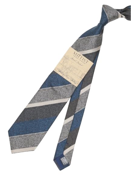 Takakyu Made In Regular Free Size Necktie, Japan, 100% Silk, Tie, 8.0cm Wide, SUITIST, Gray, 110300559108433,