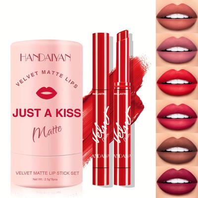 Easy To Color Velvet Matte Lipstick Tube Set Easy To Smudge Moisturizing Lipstick Lipstick