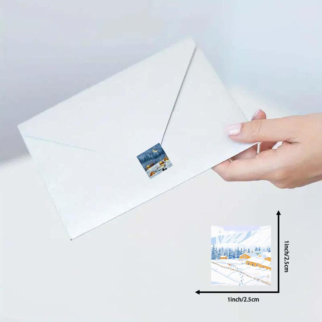 500 Sheets Winter Scene Stickers - Aesthetic DIY Decoration for Phones & Gifts