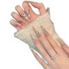 Cat's Eye Wearing Nail Pure Hand-made Nail Piece Fake Nail Wearing Nail Piece Advanced Sense Thin Dog Long