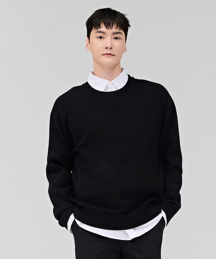 CHASECULT Men'S Modified Tissue Sweater - Black