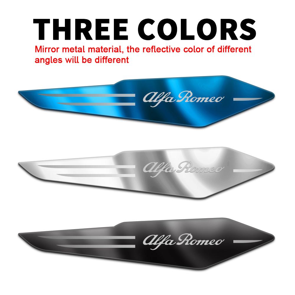 3D Metal Badges Decal Stickers Side Wing Knife Emblem Car Stickers For Alfa Romeo 159 Giulietta Mito 147 Stelvio Car Accessories