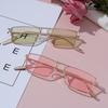 Glasses 219153 Gold Frame Metal Small Frame Square Frame Sunglasses Gradual Change Color Sunglasses Flat Glasses