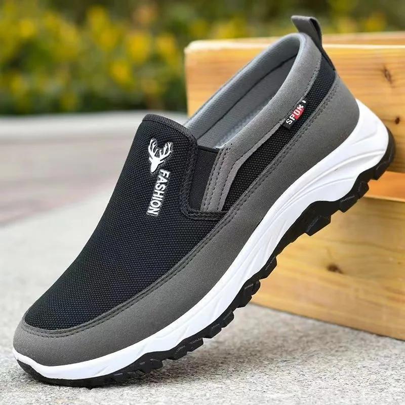 

Loafers Men Sneakers Mesh Breathable Non-Slip Slip On Vulcanized Shoes Soft Sole Solid Color Comfortable Water Shoes Zapatos2026 44 чорний