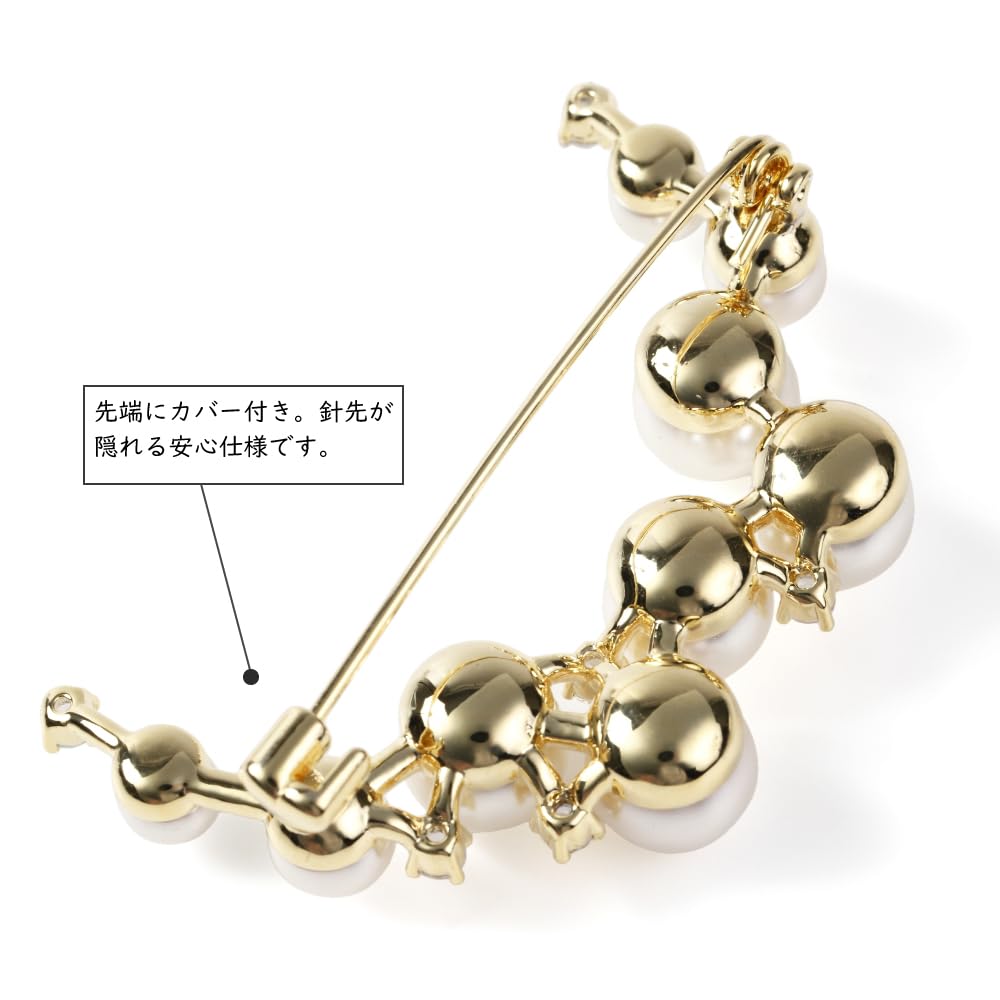 Choose from 3 pearl shell 14K brooch stopper drawstring Cranes Collection [CRANES COLLECTION] types brooch, formal, casual, pin, pearl, gold-filled,