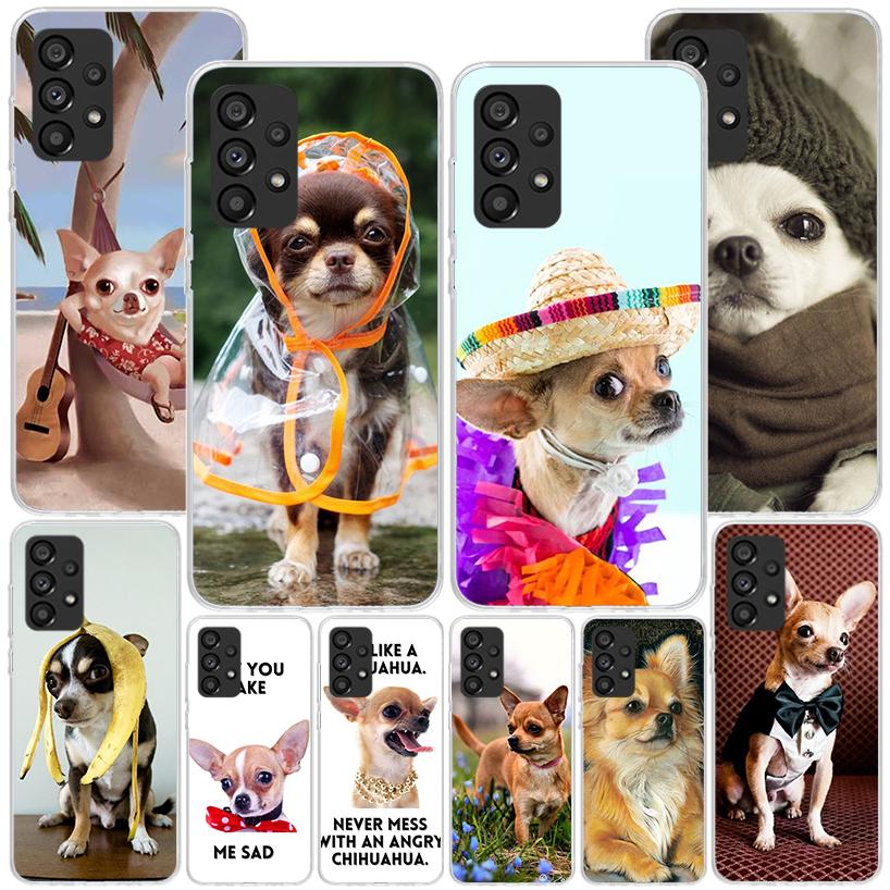 Chihuahua Puppy Teacup Dogs Phnoe Case for Samsung Galaxy A17 A37 A57 A16 A26 A36 A56 A15 A14 A13 A55 A54 A53 A35 A34 A33 A25 A2