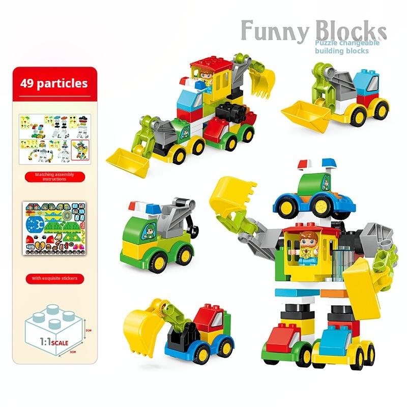 40PCS Dinosaur Valley Building Blocks Set Large Particle Animal Dinosaur World Model Toy Bricks Compatible with Children's Toys