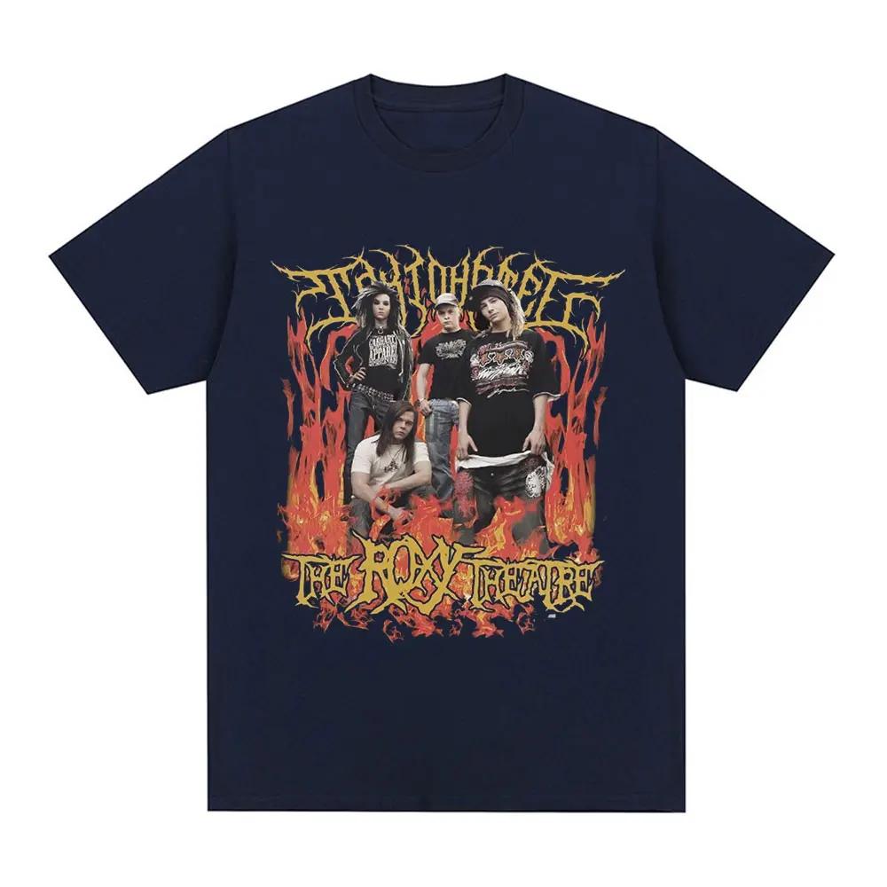 Rock Band Tokio Hotel The Roxy Theatre Signature T Shirt Vintage Punk Gothic T-shirt Cotton Casual Short Sleeve T-shirts Unisex