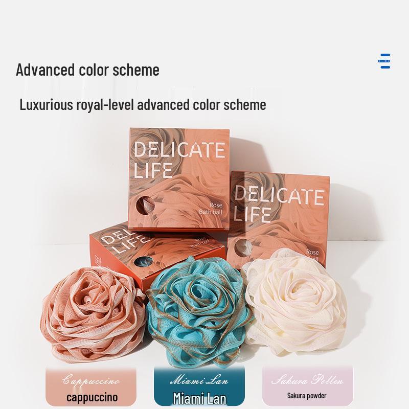 Luxurious Rose Bath Bomb for Women - Dense Foam, Non-Dispersing, with Large Bath Towel.