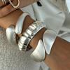 Ins Cool Style Metal Matte Bracelet Fashion Texture Water Drop Hug Bracelet for Women