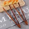 1 pezzo di bambù da cucina pinze da cucina cibo barbecue strumento insalata pancetta bistecca pane torta clip di legno utensile da cucina di casa