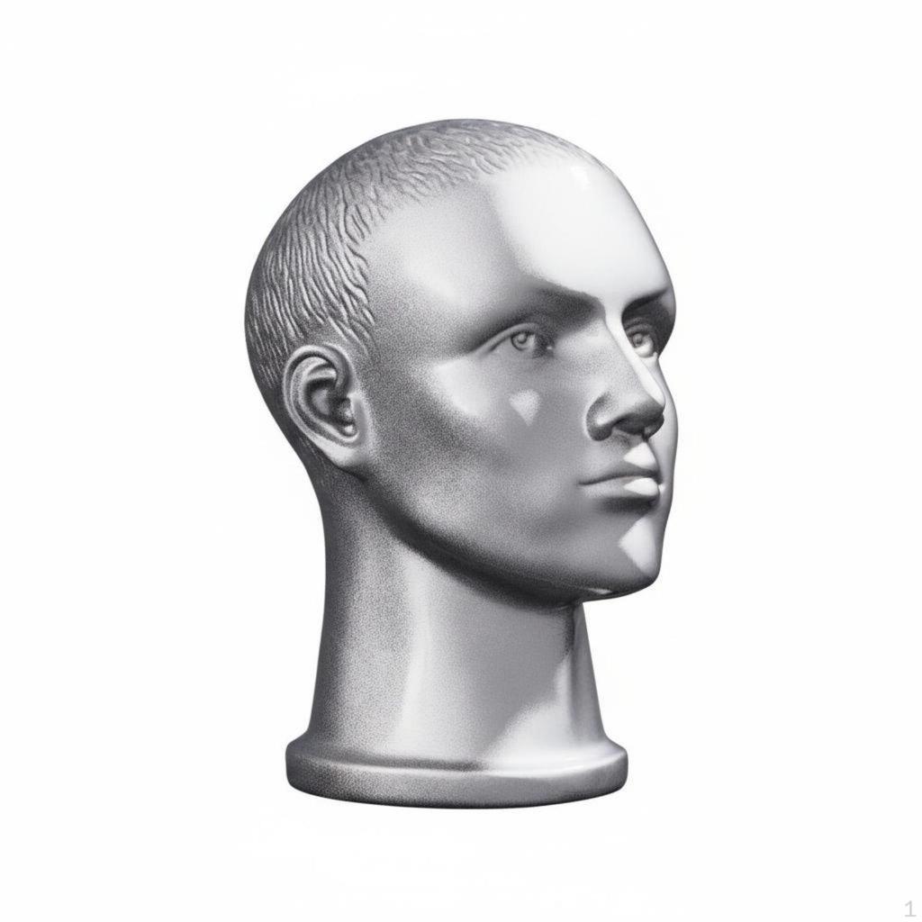 Realistic Mannequin Head With Ear Holes Hairpiece Holder Versatile Hat Display Stand for