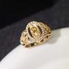 1pc  Exquisite Religious Virgin Mary Inlaid Shiny Cubic Zirconia Ring for Women Hip-hop Trend Daily Wear Couple Jewelry