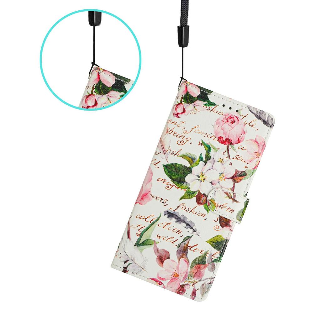 For Motorola Moto G86 5G Case Pattern Printing Wallet Stand Flip Leather Phone Cover with Strap