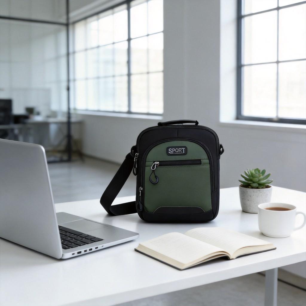 Men Shoulder Bag Oxford Fabric Waterproof Casual Crossbody For Daily Use