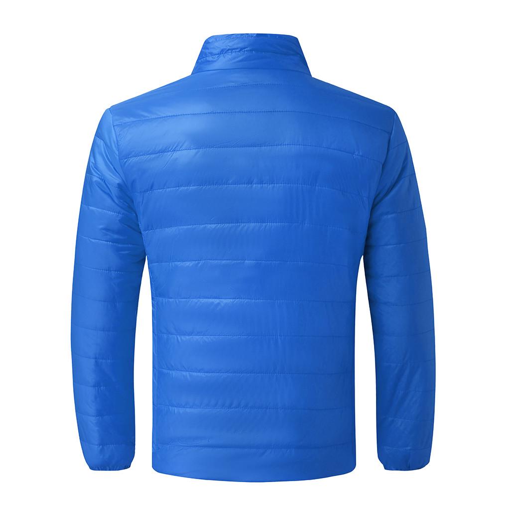 Pánská Zimní Teplá Péřová Bunda na Zip Sbalitelný Lehký Kabát