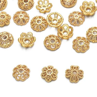 Copper Preservation Ancient Method Sand Hollow Flower Holder For DIY Jewelry Making Craft Accessories