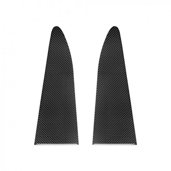2Pcs Carbon Fiber Transmission Console Front Side Cover Trim For Dodge Durango