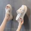 Slippers women wear 2025 summer new sandals fairy style cowhide thick-soled cool slippers sandals fashion Korean version tide