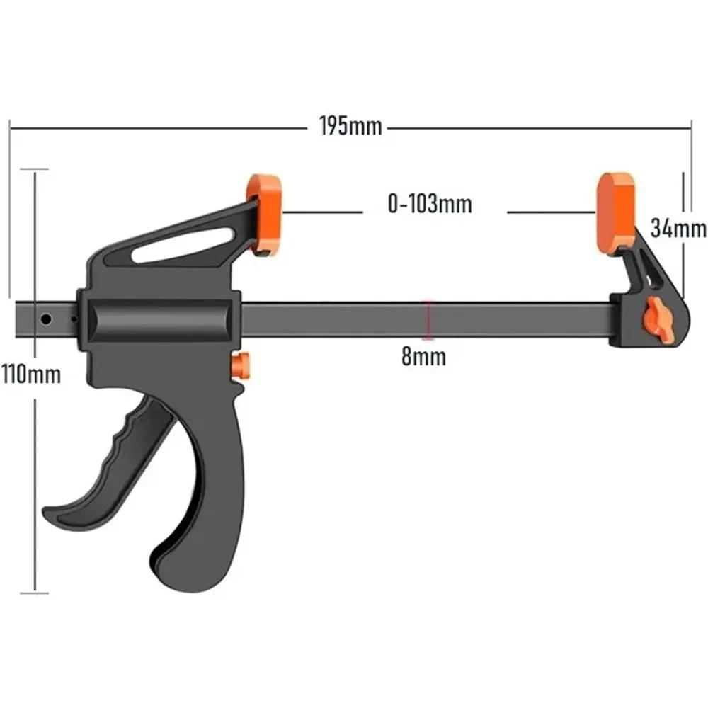 1Pcs Fixed Clamp Quick Clamp Carpenter Ratchet Release DIY Hand Tools Stick Small Parts Quick Extrusion Tool 4/6/8/10 Inch