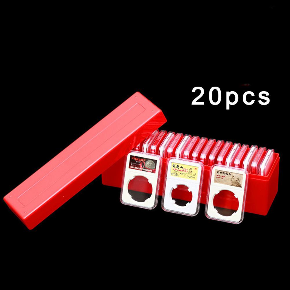 1PCS Plastic Commemorative Coin Storage Box Appraisal Storage Box PCGS Without 20 Rating Capsules Collection Holder 265*92*70mm