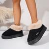 Anti-slip Thick Plush Snow Boots Women Faux Suede Platform Fur Winter Boots Woman Slip On Warm Cotton Padded Shoes Female