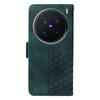 For vivo X200 Pro 5G Case PU Leather Phone Cover Rhombus Starry Imprinted