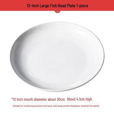 JINGRX 12-inch Round Ceramic Serving Plate
