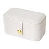 PU Leather Ring Necklace Case Solid Color Jewelry Display Case Simple Earrings Holder  Travel