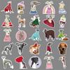 50 Greyhound Doodle Stickers Personalized Cartoon Cute Dog Decorative Mobile Phone Case Water Cup Computer Stickers