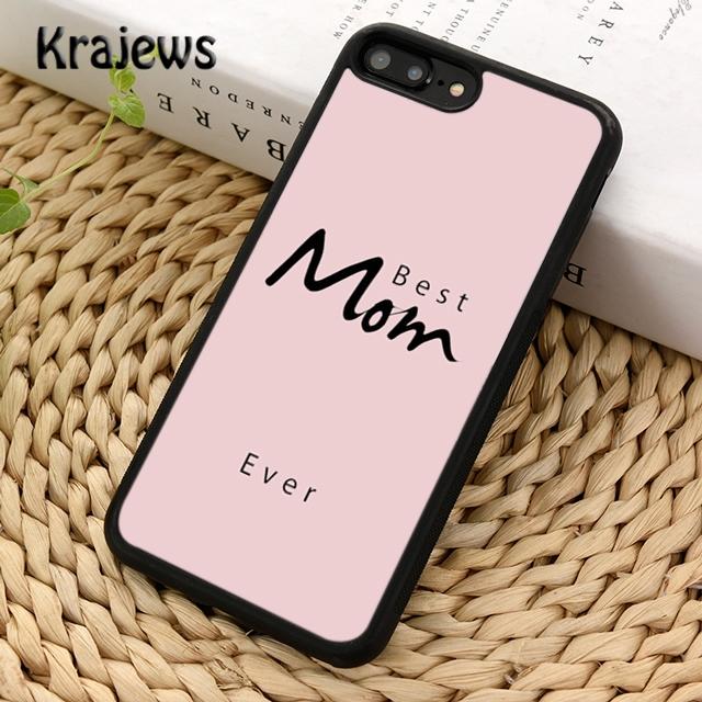 Krajews Best Mom ever In The World Phone Case Cover For iPhone 14 6s 7 8 plus X XR XS 11 12 13 pro max Samsung S21 S22ultra Plus