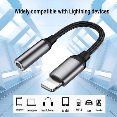 Apple Lightning To 3.5mm Braided Audio Adapter for Enhanced Sound Quality