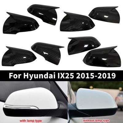 For Hyundai IX25 2015 2016 2017 2018 Car Rearview Side Mirror Cover Wing Cap Door Exterior Housing Shell Adhesive Trim ABS