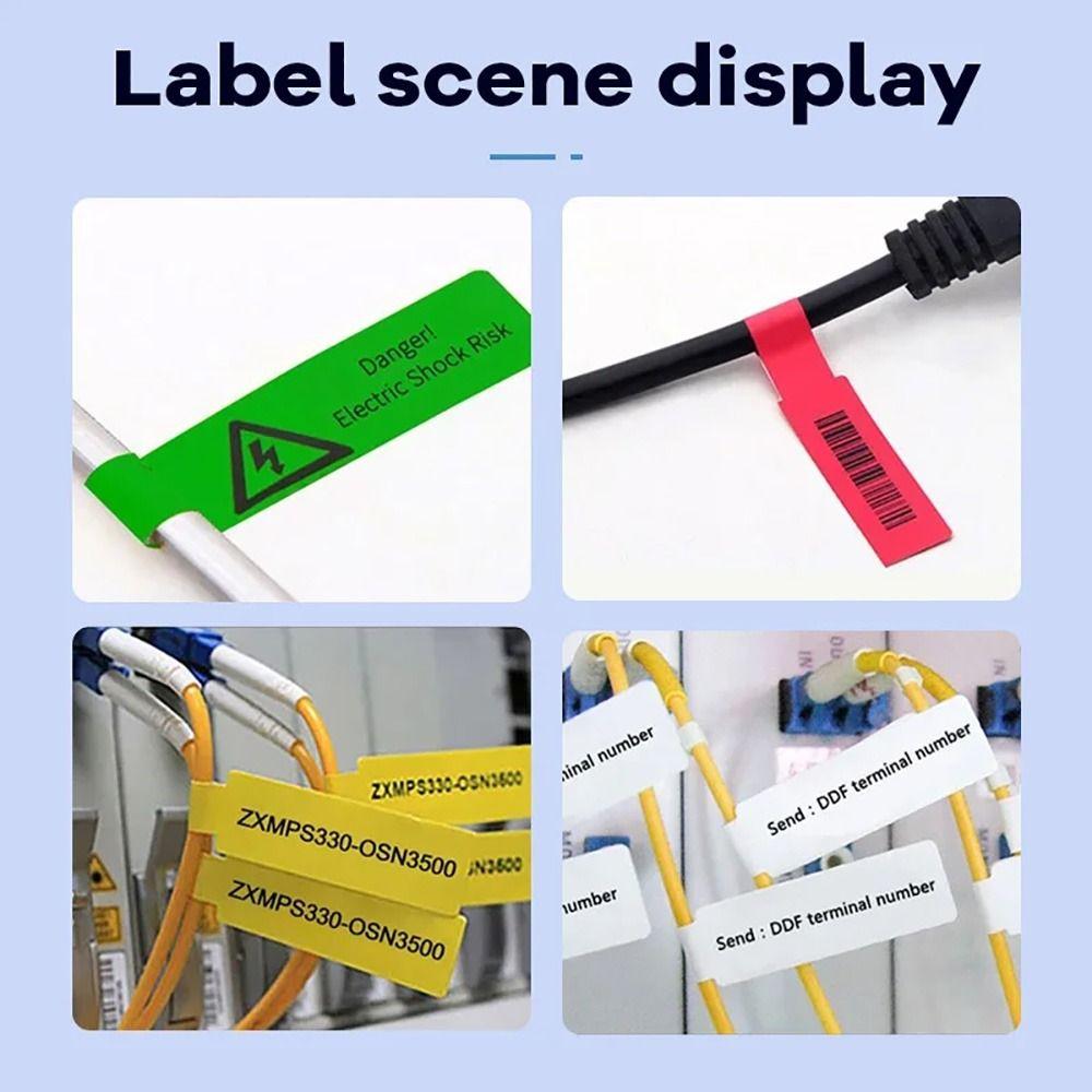 65Pcs/Roll Mini Cable Laber Paper Self Adhesive Thermal Cable Sticker  For Niimbot D101/D11/H1