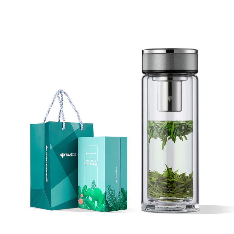 Wanshang V31RL Double-Layer Glass Tea Infuser Bottle 290ml