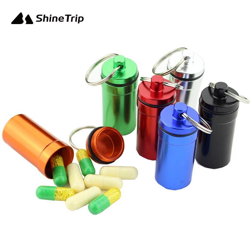 Portable Waterproof Aluminum Alloy Pill Box - Travel Size