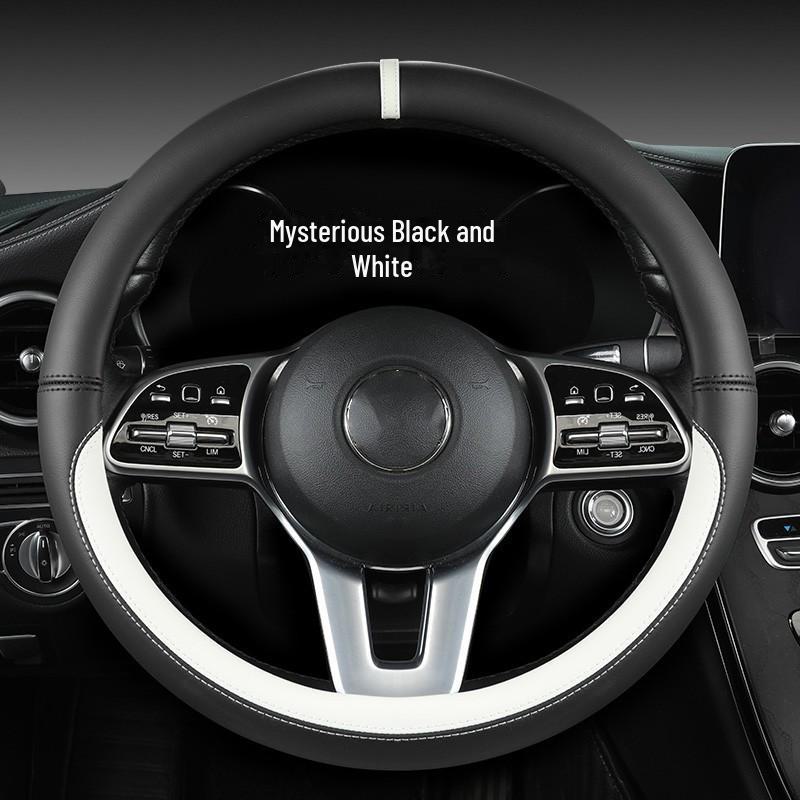 Panappi Cross-border Car Steering Wheel Cover In Various Colors for Medium-Sized Handles, Protects Car Steering Wheel from Wear and Tear.