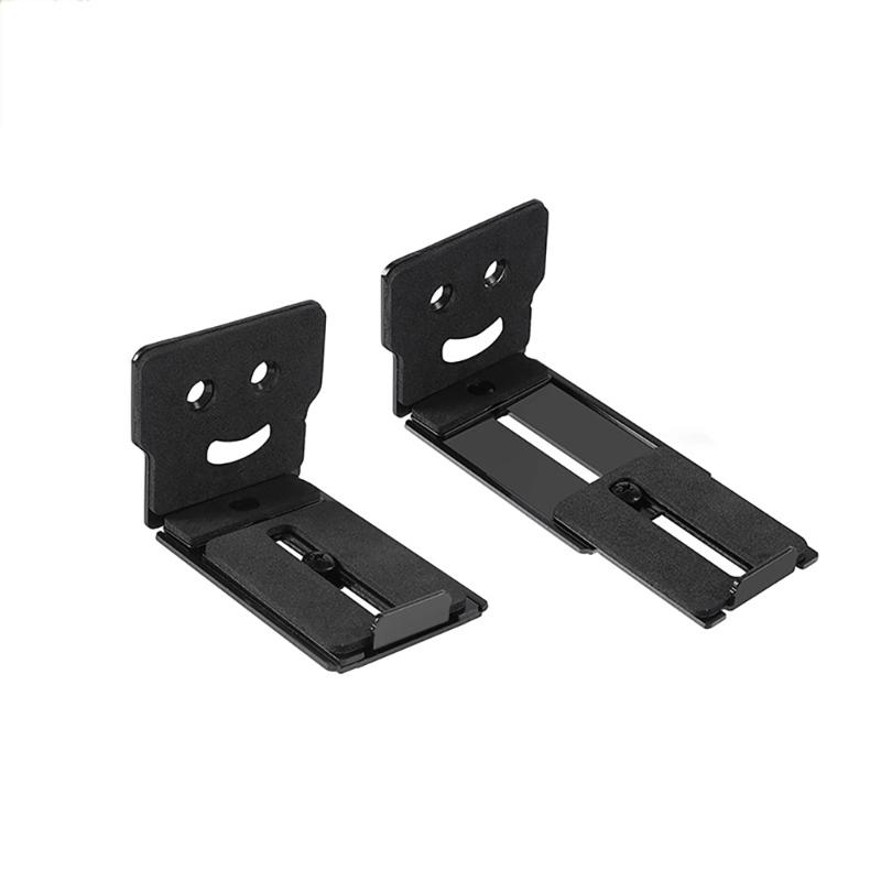 2pcs Adjustable Soundbar Wall Mount Brackets Speaker Wall Stand for Heavy Center Channel, 50KG Capacity Floating Rack