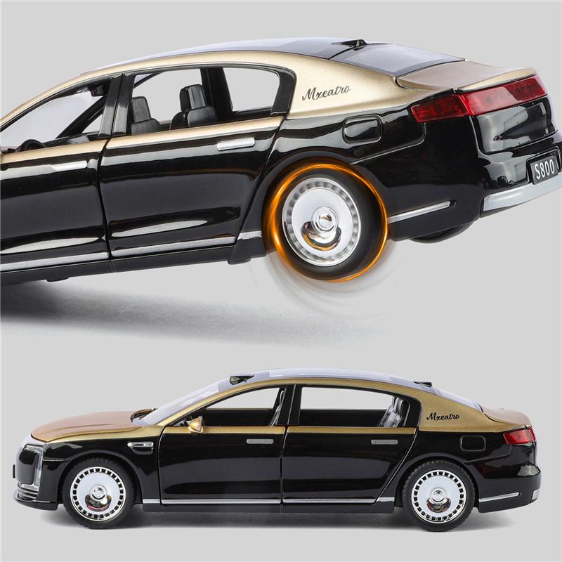 1:32 MAEXTRO S800 Alloy Luxy Model Diecast Metal New Energy Car Vehicles Car Model High Simulation Sound and Light Kids Toy Gift