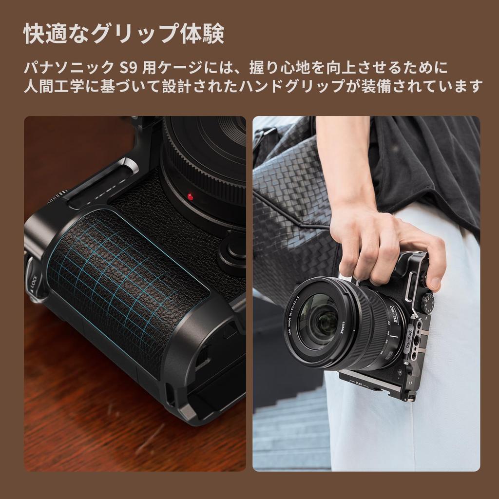 SmallRig Camera Cage for Panasonic LUMIX Aluminum Alloy Full Cage with Quick Release Cold Shoe Mount for Microphone and Threaded 4515 S9, Arca-Swiss