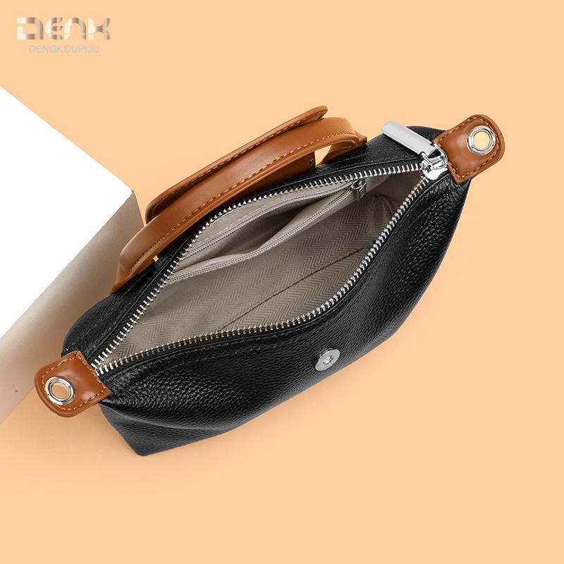 Real cowhide handbag winter new trendy fashion Longxiang bag shoulder messenger bag first layer cowhide women's bag