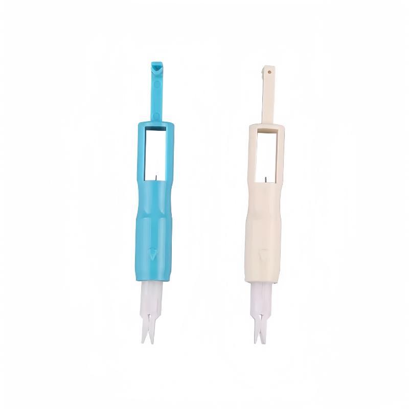 Sewing Needle Inserter Automatic Needle Threader Bodkin Threading Tool For Sewing Machine Holds Firmly Blue White