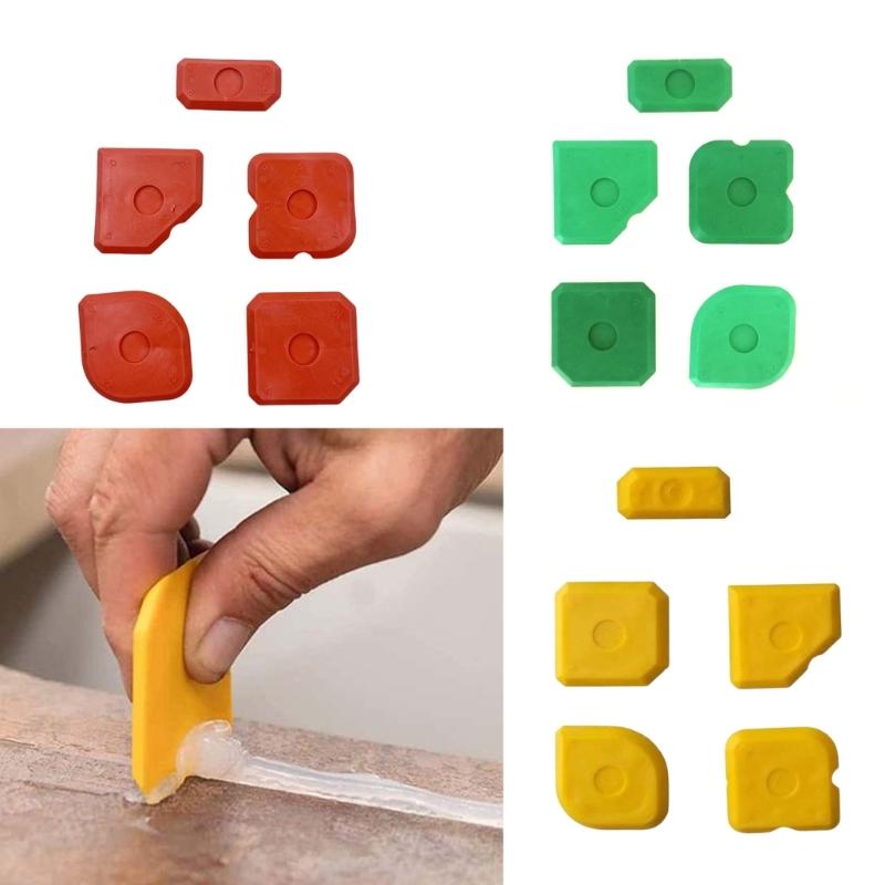 5Pcs Caulking Tool Set for Repair and Maintenance Sealant Finishing Tool DIY Grout Scrapers Tool