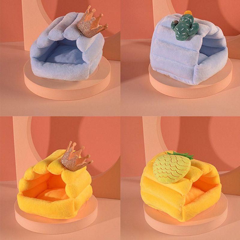 Chinchilla Rat Rabbit Bed Small Pet Animal Hamster Cages Warm House Nest For Guinea Pigs Mice Cotton Fabric Small Animal Bed