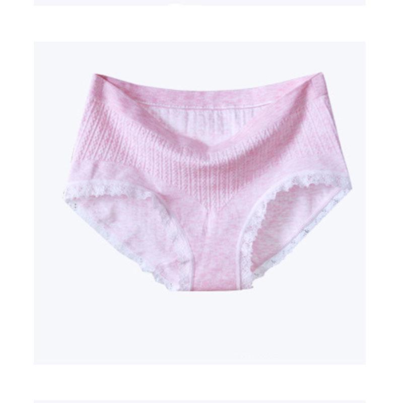 

Кружевные сексуальные цветные хлопковые трусики для девочек, бесшовные эластичные цветные хлопковые трусики, женские бесшовные трусы со средней талией, тонкие розовый