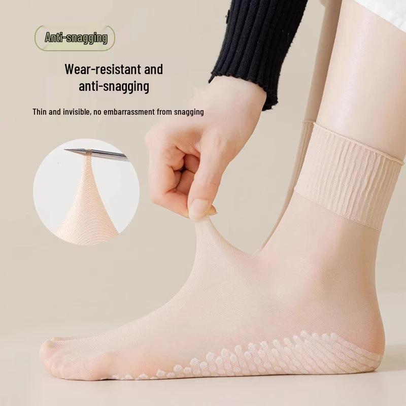 5 Yuan Discount: 10 Pairs Women's Summer Ruffle Mid-Calf Socks, Loose Top, Cotton Sole, Non-Slip