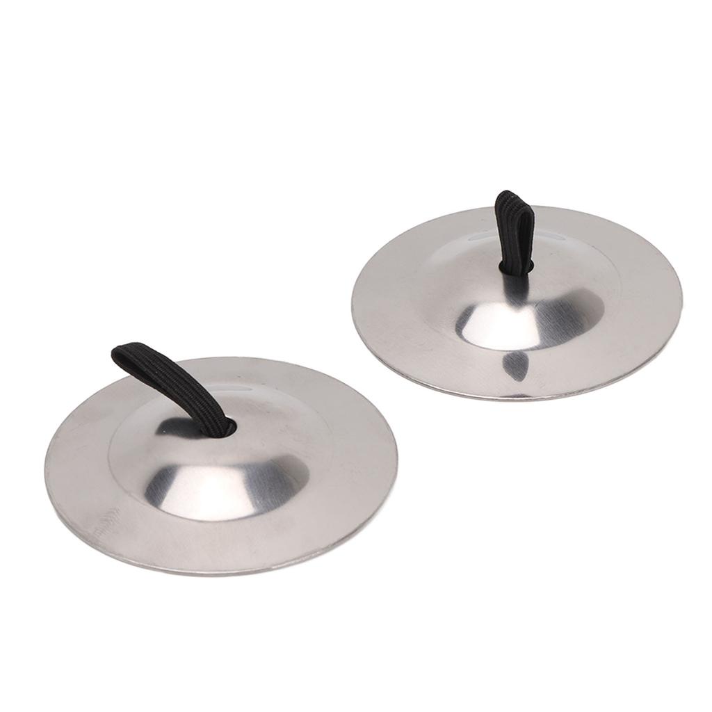 2Pcs Finger Cymbals Pure Copper Wear Resistant Easy Grip Finger for Dance Party Holiday